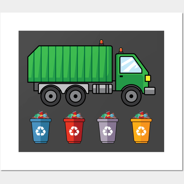 Dump Truck Recycling Trash Truck Garbage Truck Shirt Kids